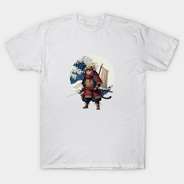 Cat Samurai T-Shirt by Artatalk